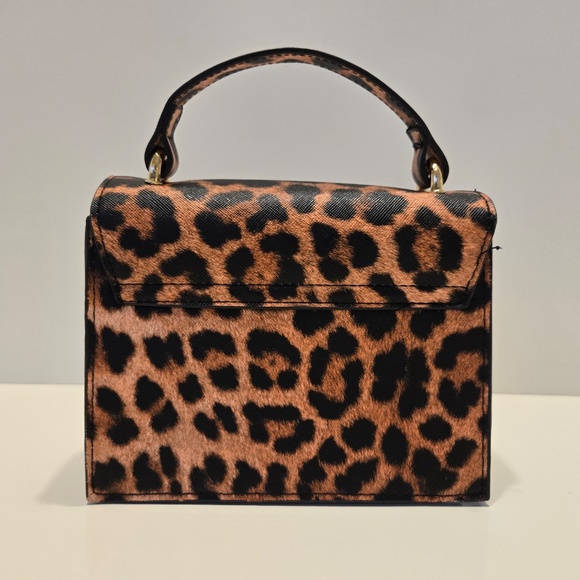 NWOT Fashion Nova Leopard Print Box Clutch Handbag - Picture 7 of 13